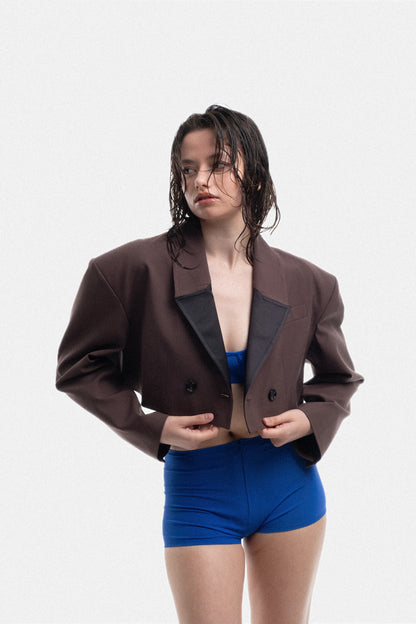 Cropped Masculine Jacket - 50% OFF in cart
