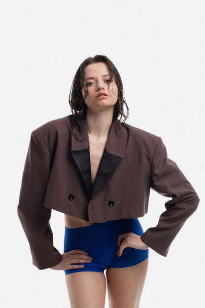 Cropped Masculine Jacket - 50% OFF in cart