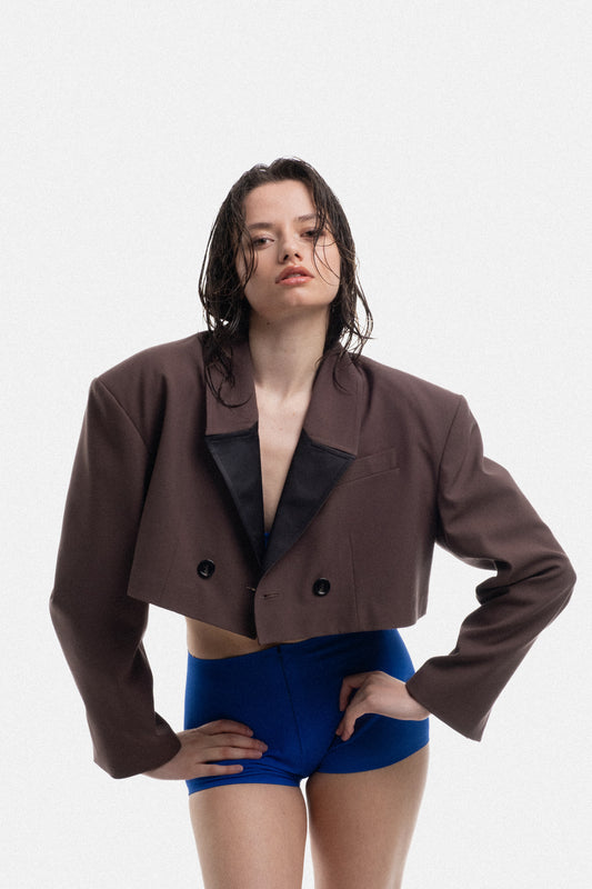 Cropped Masculine Jacket - 50% OFF in cart